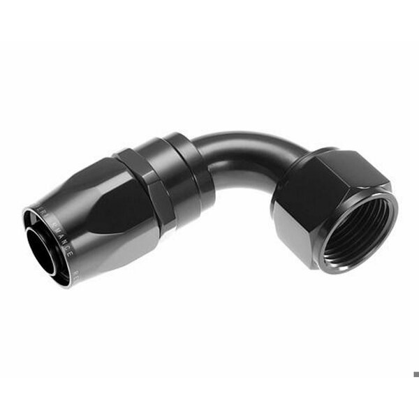 Redhorse -12 AN Hose, -12 AN Outlet, 90 Degree, Anodized, Black, Aluminum, Single 1090-12-2